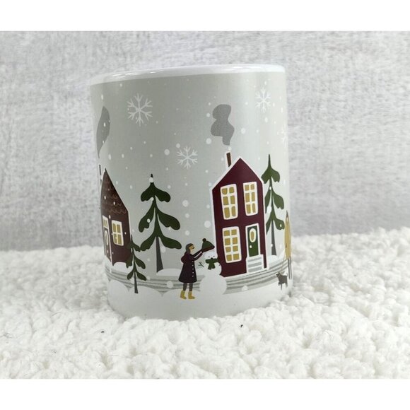 DesignPac Coffee Mug Winter Village Snow Scene Holiday Season Christmas Cottages - Picture 2 of 9